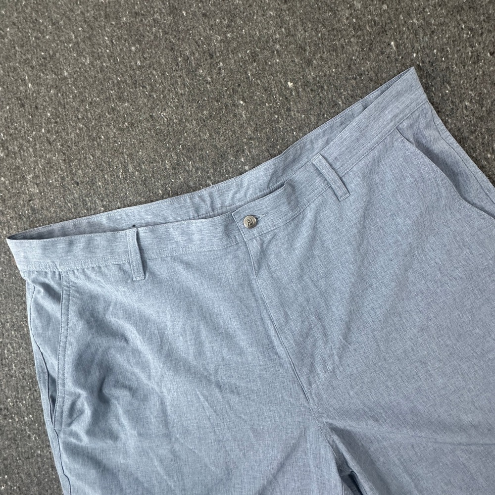 FootJoy Golf Shorts Mens 40 Blue Heathered Flat Front Performance Stretch 26818
